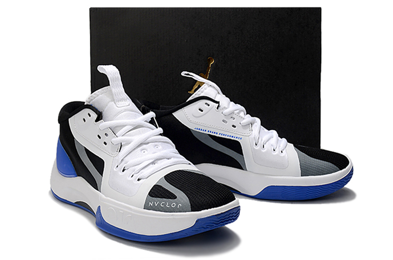 2022 Jordan Separate PF White Black Blue Shoes